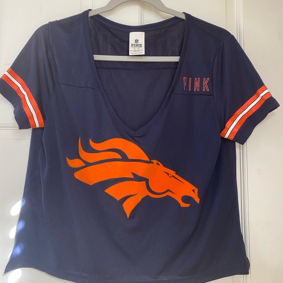 PINK DENVER BRONCOS FOOTBALL TOP MEDIUM - Picture 1 of 9